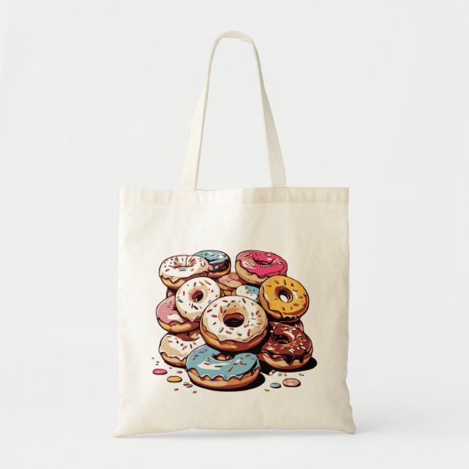 Transparant Donuts Sticker Tote Bag (Voorkant)