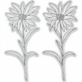 Transparant Edelweiss Sticker (Voorkant)