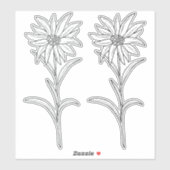 Transparant Edelweiss Sticker (Vel)
