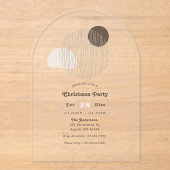 Transparant geometrisch minimalistisch kerstfeest acryl uitnodigingen (Voorkant)