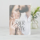 transparant glas elegant modern save the date (Staand voorkant)