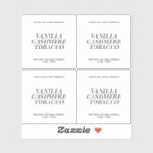 Transparant kaarsetiket minimal product sticker (Vel)