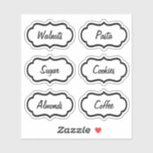 Transparant Kitchen Jar Essentials Sticker (Vel)