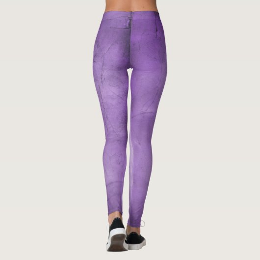 Transparant Licht Paarse Zijdeffect Leggings (Achterkant)