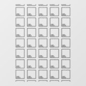 Transparant Logo Window Cling - Tegel ontwerp Raamsticker (Vel)