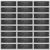 Transparant Modern Monogram Adreslabel Sticker (Voorkant)