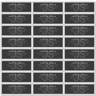 Transparant Modern Monogram Adreslabel Sticker