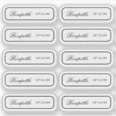 Transparant productetiket Custom-Cut Vinyl Sticker (Voorkant)