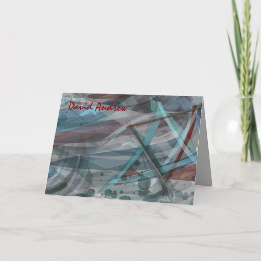 TRANSPARANT STAR Bar Mitzvah - Hartelijk dank Bedankkaart (Voorkant)