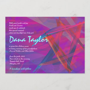 Transparant Star Jewish Baby Noaming Uitnodiging