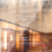 Transparant "The Morning After" Brunch Welkomstbor Raamsticker (Vel 2)