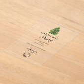 Transparant zakelijk kerstfeest acryl uitnodigingen (Laagn)