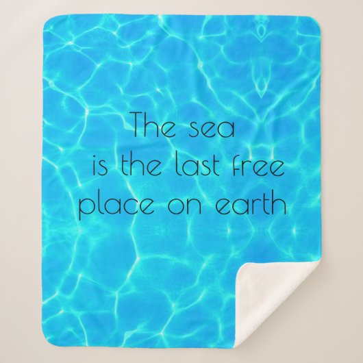 Transparant Zee Aqua Turquoise Ocean Motivatie Sherpa Deken (Voorkant)