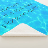 Transparant Zee Aqua Turquoise Ocean Motivatie Sherpa Deken (3/4)