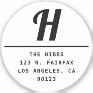 Transparant zwart en wit retouradres sticker