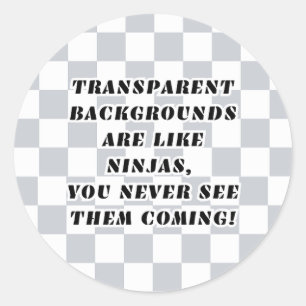 Transparante achtergronden zijn als ninjas sticker