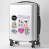 Transparante Bachelorette-partijvenster Sticker (Koffer)