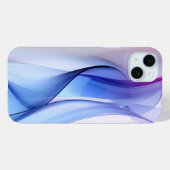 Transparante blauwe en lavendelvormen Case-Mate iPhone case (Achterkant (horizontaal))