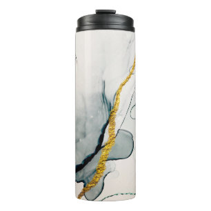 Transparante creativiteit. Abstract kunstwerk. Tre Thermosbeker