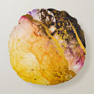 Transparante creativiteit. Abstracte wolken - ART. Rond Kussen