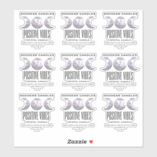 Transparante Crystal Candle Labels
