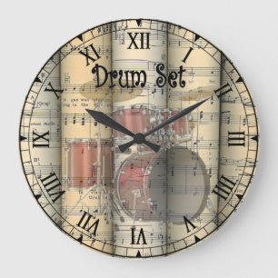 Transparante drumset ~ Rolling vel Music Grote Klok