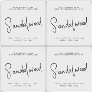 Transparante eenvoudige verpakking cosmetica kaars sticker