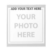 Transparante foto's uploaden en tekst toevoegen – notitieblok (Voorkant)