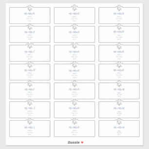 Transparante gastAdresetiketten, marinekinkt Sticker