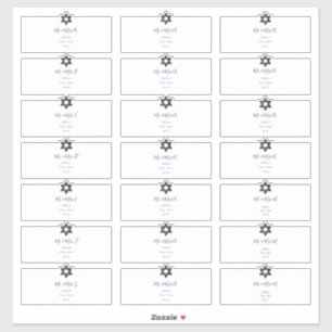 Transparante gastAdresetiketten, marinekinkt Sticker