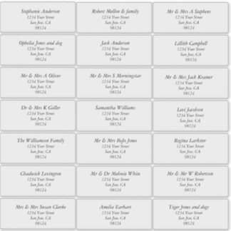 Transparante gewone Adresetiketten Sticker