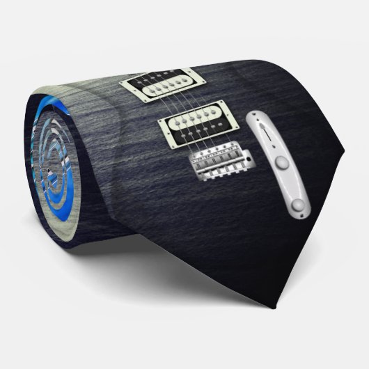 Transparante gitaarmuziek stropdas (Opgerold)