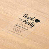 Transparante Graduation Party Acryl Uitnodiging Acryl Uitnodigingen (Laagn)