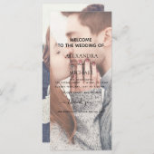 Transparante Kaart van het programma voor het wedd (Voorkant / Achterkant)