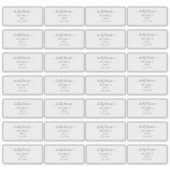 Transparante kalligrafie doe-het-zelf Gastadres Sticker (Voorkant)