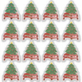 Transparante kerstboom Vinyl Stickers (Voorkant)