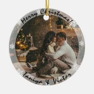 Transparante Lijst met kerstversiering Keramisch Ornament