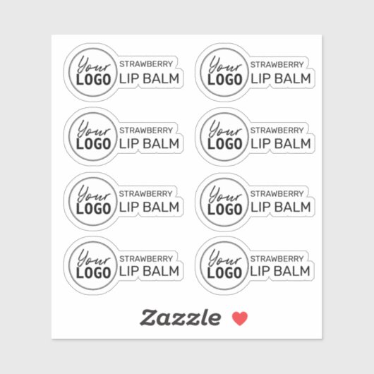 Transparante lipbalsem Logo labels (Vel)