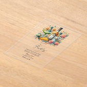 Transparante Mexicaanse Fiesta Tequila & Tacos bru Acryl Uitnodigingen (Laagn)