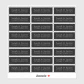 Transparante moderne bruiloft adreslabel sticker (Vel)