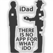 Transparante "NO APP 4 iDAD" Sticker (Voorkant)