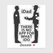 Transparante "NO APP 4 iDAD" Sticker (Vel)