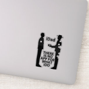 Transparante "NO APP 4 iDAD" Sticker