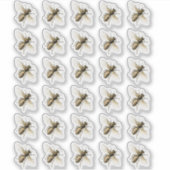 Transparante of witte Vintage Honeybee Stickers (Voorkant)