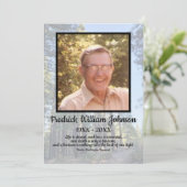 Transparante Pine Tree Forest Quote Foto's Begrafe Programma (Staand voorkant)