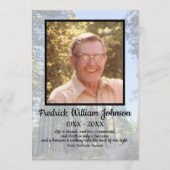 Transparante Pine Tree Forest Quote Foto's Begrafe Programma (Voorkant)