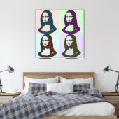 Transparante Pop Art Mona Lisa Canvas (Insitu (Slaapkamer))