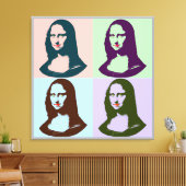 Transparante Pop Art Mona Lisa Canvas Afdruk (Insitu (Woonkamer))