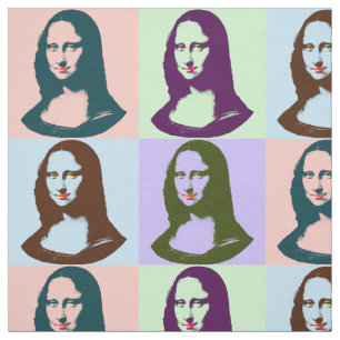 Transparante Pop Art Mona Lisa Fabric Stof