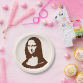 Transparante Pop Art Mona Lisa Paper Bord (Feest)